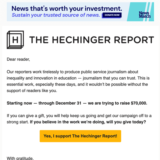 Hechinger Report NewsMatch 2022