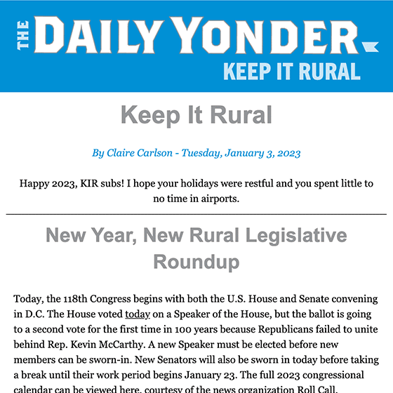 Daily Yonder Keep It Rural 2023
