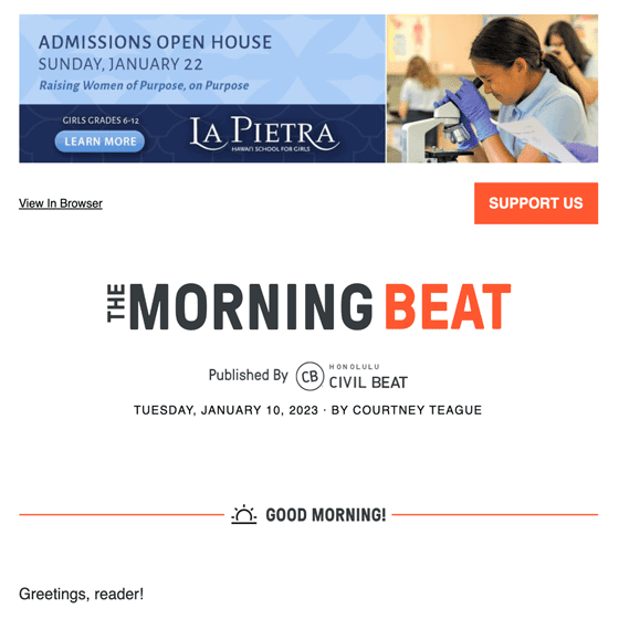 Honolulu Civil Beat Morning Beat 2023