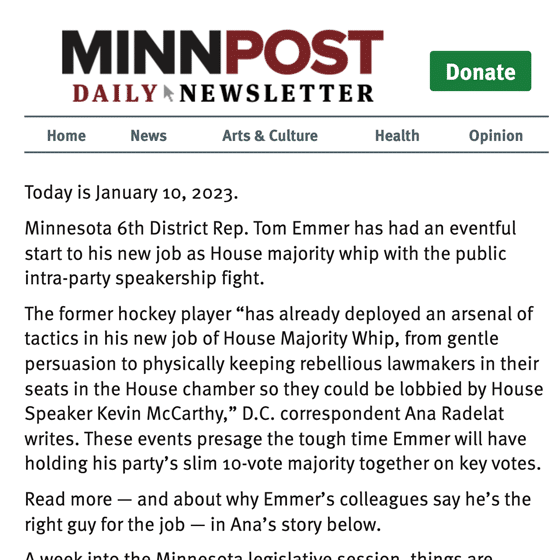 MinnPost Daily Newsletter 2023