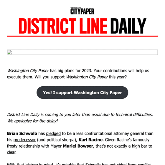 Washington City Paper District Line Daily 2023