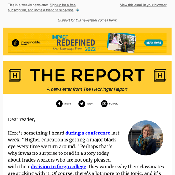 Hechinger Report The Report 2023