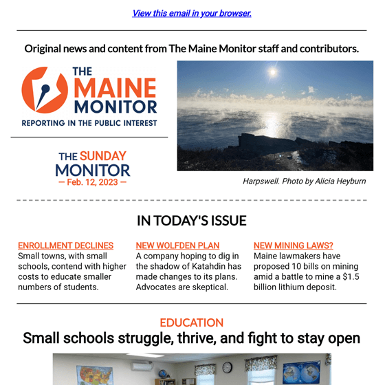 Maine Monitor Sunday Monitor 2023