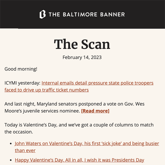 Baltimore Banner The Scan February 2023