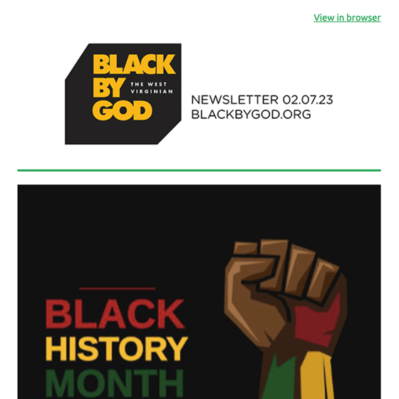 Black By God Weekly Newsletter February 2023