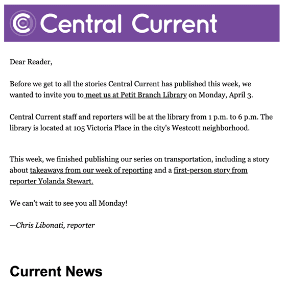 Central Current Newsletter March 2023