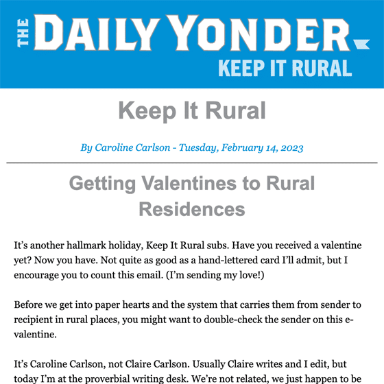 Daily Yonder Keep It Rural 2023
