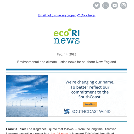 ecoRI Weekly Newsletter 2023