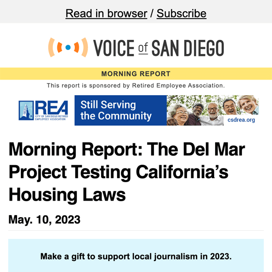 Voice of San Diego Morning Report May 2023