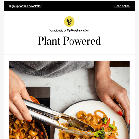 Washington Post Plant Powered Welcome Email June 2019
