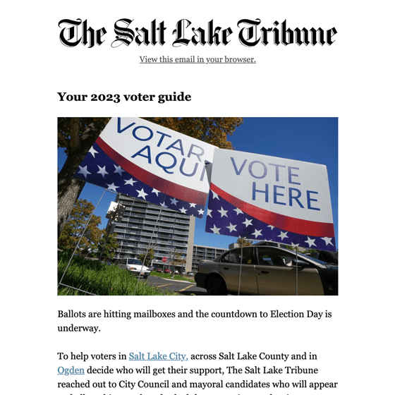 Salt Lake Tribune Voter Guide 2023