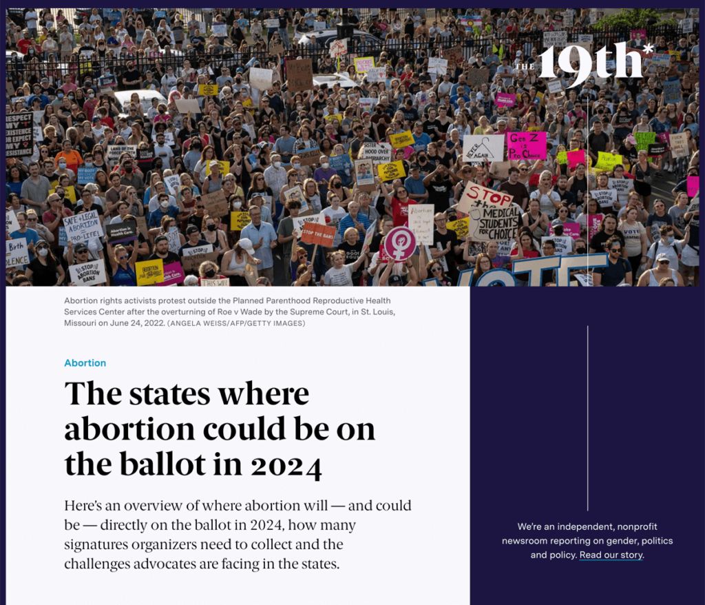The 19th voter guide for states where abortion could be on the ballot in 2024